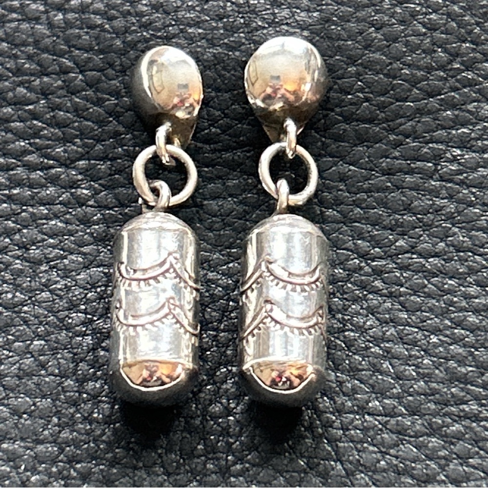 Southwestern Sterling Silver Earrings - Picture 4 of 8
